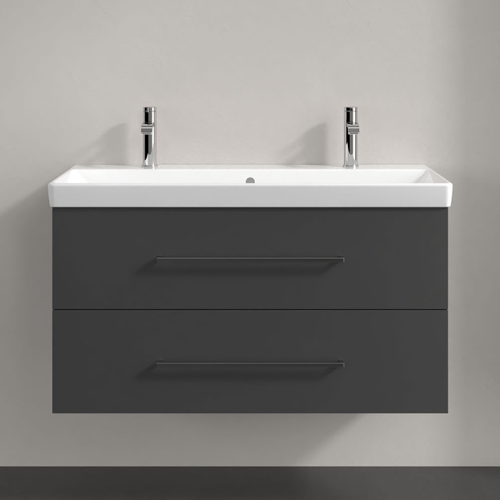 Lifestyle image of Villeroy & Boch Avento Graphite 1000mm Wall-Hung Basin Vanity Unit